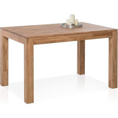 Moebel-Eins EMILION Dining Table Solid Wood Varnished Beech 160 x 80 cm