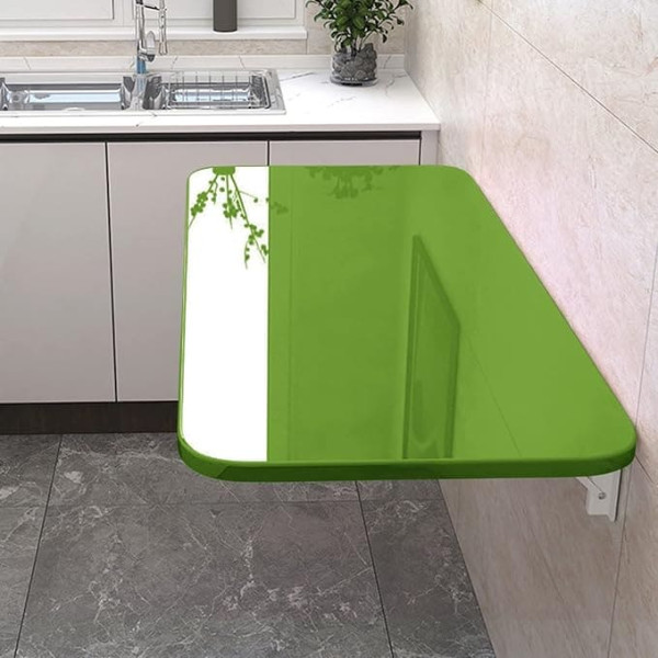 Generisch Schwebender Wandschreibtisch, zusammenklappbar, für Waschküche, Küche, kleiner Raum, Wandmontage, Werkbank für Wäsche, zusammenklappbarer Wandschreibtisch (grün)