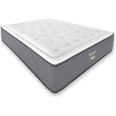Matnature Nature High Resilience Viscoelastic Mattress HR Very Soft Feel, Optimal Strength and High Adaptivity, Height 25 cm, Antibacterial and Mite Resistant (135 x 190 cm)