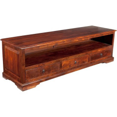 Massivmoebel24.De Oxford Lowboard Made of Solid Wood #439 Acacia Wood Nougat Varnished Colonial Style 175 x 50 x 53 cm Solid TV Board Wooden Lowboard