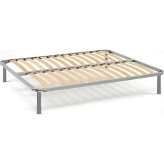 Talamo Italia - Amelie Orthopaedic Double Slatted Frame with 14 Slatted Bases, 100% Made in Italy, 120 x 200 x 34 cm