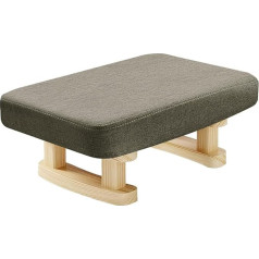 Vinbcorw Wooden Footstool, Stacking Stool with Non-Slip Mat, Padded Stool Pine Legs and Padded Interchangeable Shoe Stool for Living Room and Bedroom, A2