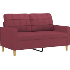 Generic 359089 2-Seater Sofa 120 cm Wine Red Fabric