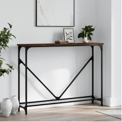Ckioict Modern Console Table Bedside Table Living Room Furniture Console Table Brown Oak Look 102 x 22.5 x 75 cm Wood Material for Entrance, Hallway, Living Room