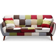 Menzzo Bombay Scandinavian 3-Seater Sofa Multi-Coloured