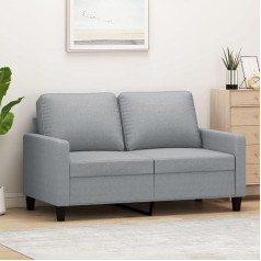 Generisch Jiangboyue-359155 2-Seater Sofa Light Grey 120 cm Fabric