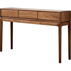 Generisch Modern Console Table with 3 Drawers, Walnut Brown, Stylish Sofa Table for Living Room, Hallway, Cupboard and Coffee Table, Medium Size