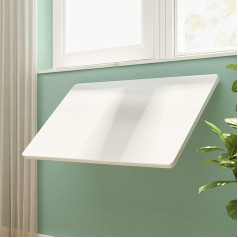 ‎Generisch Schwebender Wandtisch Küchentisch Esstisch Holz Klapptisch Beistelltisch Weiß (50 x 20 cm) Platzsparend Faltbarer Ecktisch für kleine Räume