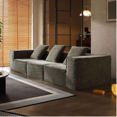 Generic Extension Sofa, Modern Compression Sofa, 2/3-Seater Modular Extension Sofa, Couch Corduroy Sofa for Living Room, Home, Studio, Office, 300 cm