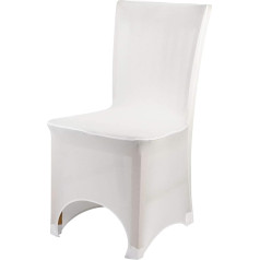 White Spandex Chair Cover Lycra Wedding Banquet Birthday Party Dining Elasticated Curved Front by Trimming Shop