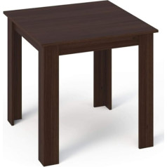 Matkam Kongo Table H 75 x W 80 x D 80 cm, Simple, Linear Look, Laminated Furniture Top, Scratch-Resistant, Water-Repellent, Stain-Resistant (Wenge)