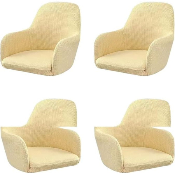 uyeoco Stretch Chair Cover Velvet Set of 4, Set of 2, Chair Cover with Armrest, White Grey, Elastic Flannel Chair Covers, Chair Covers, Chair Throw, Protective Cover, Office Chair (Colour : E, Size :