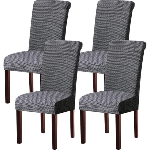 ‎Keluina KELUINA Modern Chair Covers, Set of 1, 2, 4, 6, Stretch Chair Covers, Swing Chair, Elastic, Removable, Washable, Universal Chair Cover for Hotel, Banquet, Wedding, Party Decoration (Dark Grey, Set of