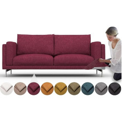 ‎Comfortly comfortly NOCKEBY 2 Seater Sofa Cover Replacement Slipcover Heavy Duty 7 Pieces Soft Durable Washable Fabric Easy to Clean and Replace (Crown - Chianti)