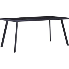 Festnight Dining Table Dining Room Table Kitchen Table Living Room Table for Dining Room or Kitchen Black 180 x 90 x 75 cm Tempered Glass