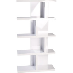 Phoenix 126503WE Lloret Asymmetrical Shelving Unit with 8 Compartments White