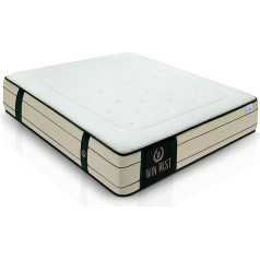 Win Rest W WIN REST Spring Box and Ecosystem Foam, Medium Hardness, Empire, Reversible, 150 x 190 cm Mattress Spring Box, Ecosystem Visco Gel, Queen (estándar de EE. UU.)