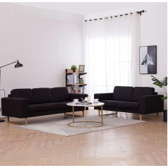 Chusui 2-Piece Sofa Set, Sofa Bed, Sofa Bed, Couch with Sleep Function, Relaxing Sofa, Sofas & Couches, Fabric, Black