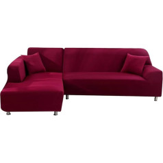 ‎Jianyana jianyana Sofa Stretchy Polyester Spandex Cover, Polyester Fabric Stretch Slipcovers + 2 Cushions for L-Shape Sofa
