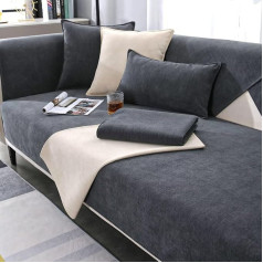 ‎Gluhbirnen Sofa Throw Blanket, Sofa Cover, Sofa Cover, Couch Protector, Throw Blankets for Sofa, Dog Cat Sofa Throw, Couch Cover L Shape, Sofa Protector Non-Slip, Couch Covers, Dark Grey, 90 x 160 cm