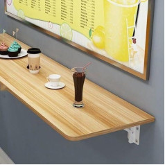 Generisch Wandmontierter Klapptisch für Kinder, kompakte, faltbare Werkbank für kleine Räume, multifunktionaler Schreibtisch für Zuhause, Büro, Küche, 80 x 30 cm, helles Walnussholz