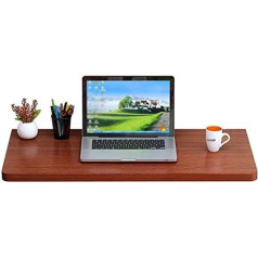 Generisch Solid Wood Wall Mounted Folding Table Teak Small Computer Desk Shelf