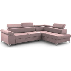 Fabryka Mebli Idźczak Sofa Bed Madrit Couch Fold-Out Sofa Sleep Function Bed Box - Cushion Bedding Container Auxiliary Machine - Living Room Guest Room Modern Design (Vena 10 R)
