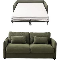 Generisch Queen Extendable Sofa Bed Loveseat Sleeper Convertible Couch Bed with Foldable Mattress for Living Room, Apartment, Office - 2 in 1 Pull-Out Sofa Bed