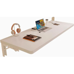 Generisch Robuster Klapptisch zur Wandmontage, mit Edelstahlhalterungen, 30 x 80 cm, zusammenklappbarer Arbeitsplatz für Waschküche oder Werkstatt.
