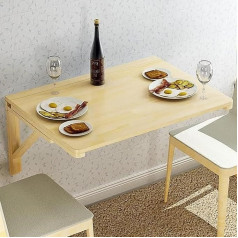 Generisch Kompakter wandmontierter Klapp-Esstisch für kleine Räume, faltbarer Wandtisch für Küche oder Esszimmer, platzsparender Computertisch oder Werkbank, trägt bis zu 50 kg, 90 x 60 cm
