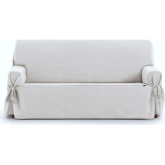 Eysa Levante Sofa Throw, Cotton, White, 3 Seater, 180 cm - 230 cm