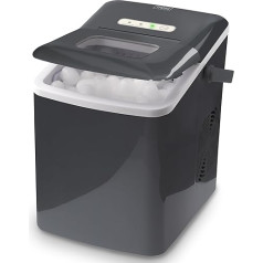 Lenco Trebs 99363 Ice Cube Maker - Ice Cube Machine - 12 kg Ice Cube in 24 Hours - 2 L Water Tank - 9 Ice Cubes per Cycle - Automatic Shut-Off - Accessories - Black