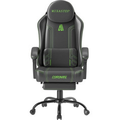 NSMAZXO Mixastep Gaming Chair, Racing Gamer Chair, Ergonomic Gaming Chair with Lumbar Support, Office Chair, PU Leather, PC Chair, Widened Backrest, 135 kg