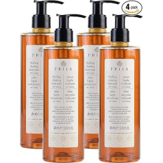 Prija Liquid Soap with Ginseng with Practical Dispensers - 4 x 380ml Natural Vegan Hand Soap for Daily Use