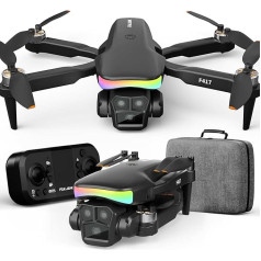 Drone with Camera for Adults, 1080P Adjustable Lens Drones, Foldable Drones with Start/Landing with One Button for Beginners, FPV RC Quadcopter with Altitude Hold, 3D Flip
