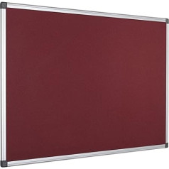 Bi-Office Notice Board Maya, Burgundy Felt, Aluminium Frame, 120 x 90 cm