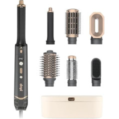 Dripl Airstyler Pro 6-in-1 Multistyler for All Hair Types without Heat Damage, Hair Dryer Hairstyler & Hair Curler All-in-One Styling with Innovative Air Technology and Coldshot Function for Curls,