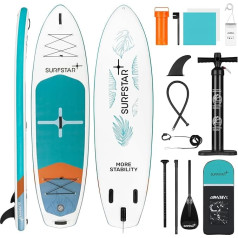 Surfstar Inflatable Stand Up Paddle Board with Welding Technology, Adult Paddle Board, Ultra Wide Sup Board with Camera Mount and Sup Accessories, More Balance for All Skill Levels