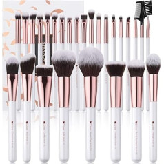 DUcare Make-Up Brush Set, 27 Pieces, Professional Make-Up Brush Set, Premium Synthetic Kabuki Foundation Make-Up Brush Set, Concealer, Eyeshadow, Gifts for Women, White