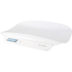 Terraillon Evolutive Baby Scales, Weight Stabilization, Tare Function, Detachable Baby Tray, Protective Cover Included, Precision and accuracy within 5g, Capacity up to 20kg, White