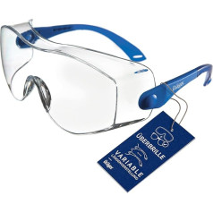 Dräger X-pect 8120 Safety Goggles | Adjustable Over Glasses Also for Glasses Wearers | For Construction Sites, Laboratories, Workshops and Cycling | Lightweight, Clear and Scratch-Resistant