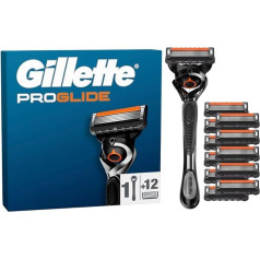 Gillette Fusion5 Razor for Men, 1 Gillette Razor, 12 Replacement Blades, with Lubricating Strip for a Smooth Glide and 5 Blades for a Close, Long-Lasting Shave