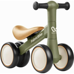 FabricBike Walker Children's Balance Bike from 1 Year, Balance Bike for 10-24 Months Baby, Balance Bike Toy with 4 Wheels, Balance Bike without Pedal
