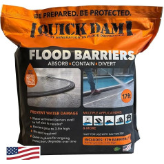 Quick Dam Water Activated Flood Barrier 17 feet, 1-Pack
