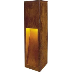 SLV Bollard Light, FeCSi Steel/Plastic, E27, rusted iron