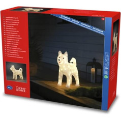 Konstsmide LED Acrylic Husky, 88 Warm White Diodes, 24 V, Outdoor (IP44), White Cable - 6244-103