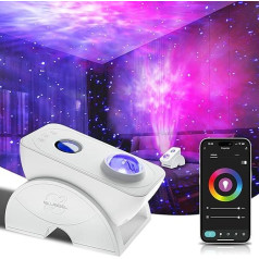 Blubbel LED Starry Sky Projector, WiFi Star Projector, 3D Galaxy Lamp Night Light, App/Voice Control, Star Projector, Starlight Galaxy, Alexa/Google Compatible, Baby, Children, Bedroom
