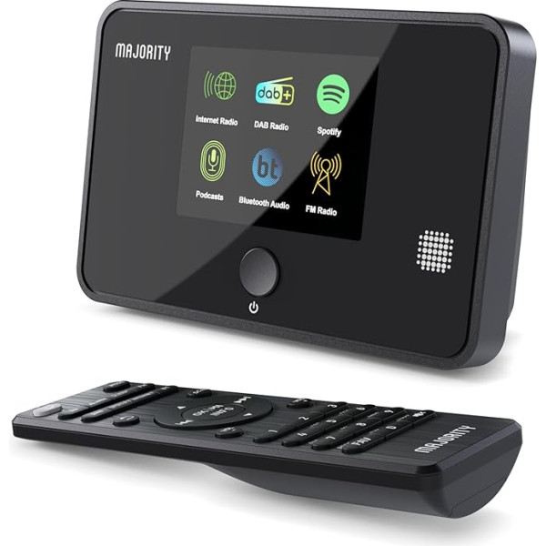 Radio DAB Plus Internet Radio WLAN with DAB/DAB+ & FM | Internet Radio WLAN with Spotify, Bluetooth Connectivity, Remote Control, Colour Display & 90 Presets | Majority Robinson IR Digital Radio