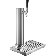 LXYTT Homebrew Beer Tower, Disposable Faucet with Drip Tray, Stainless Steel, Single Tap Column, Wine Drink Dispenser, Bar Accessories, 1 Piece