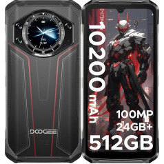 DOOGEE S119 Outdoor Mobile Phone Without Contract Android 14-1.32 Inch Rear Screen, 512GB + 24GB Outdoor Smartphone, 10200mAh/33W, 6.72 Inch Construction Site Mobile Phone, 100MP Camera Rugged